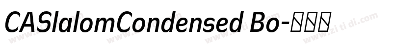 CASlalomCondensed Bo字体转换